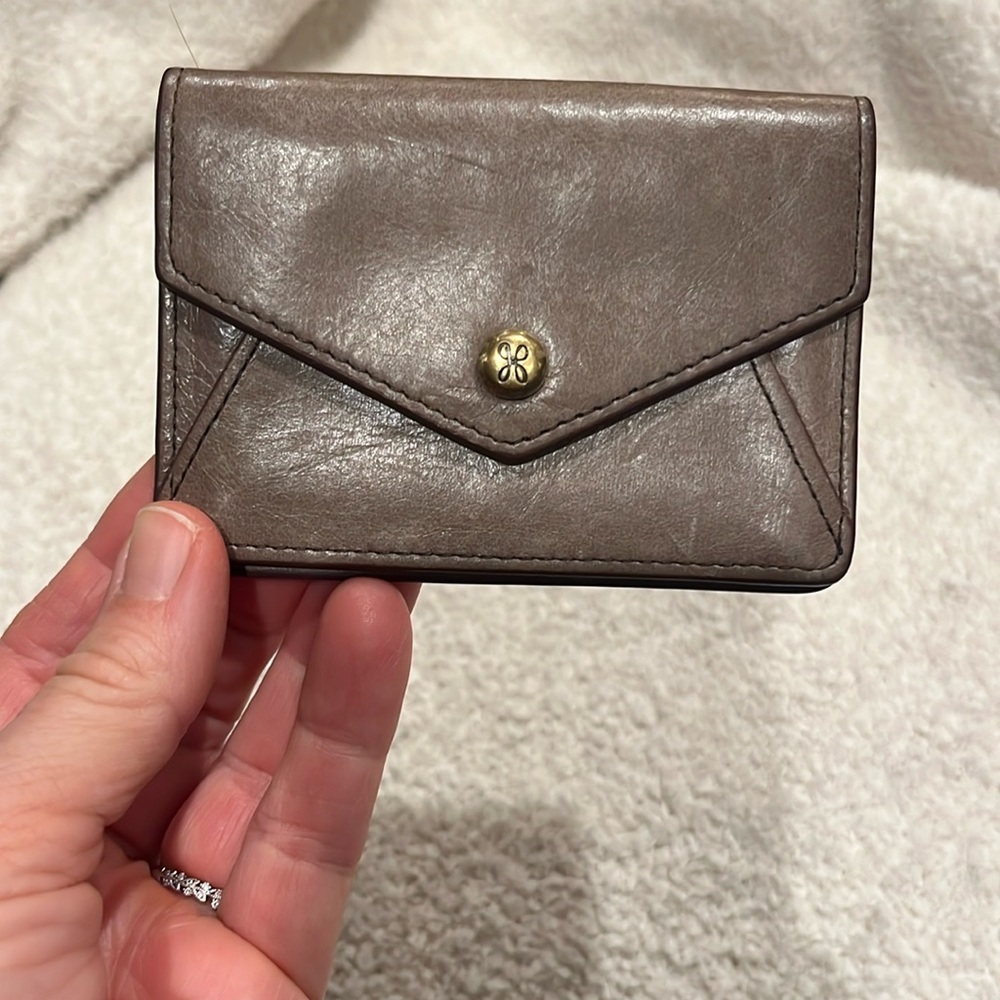 HOBO brown leather card holder